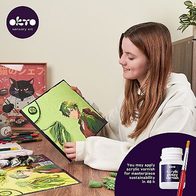 OKTO Air Dry Clay 3D Painting Kit - MANGA Earth Anime Art, Ages 10+