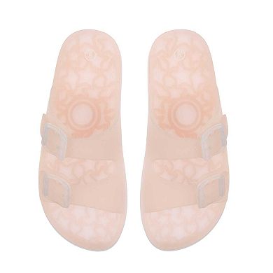 Kids Double-Buckle Jelly Slide Sandal