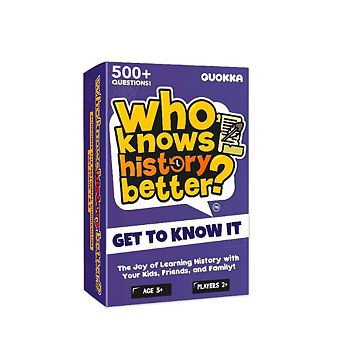 QUOKKA Trivia Game Who Knows Better? History Edition Fun Educational Family Cards for Kids & Adults