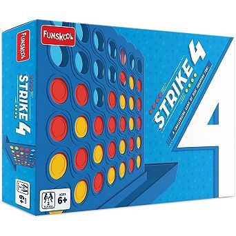 Strike 4 Classic 4-in-a-Row Disc Dropping Game for Ages 6+, Fun Strategy Play for Kids & Adults