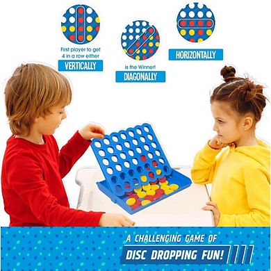 Strike 4 Classic 4-in-a-Row Disc Dropping Game for Ages 6+, Fun Strategy Play for Kids & Adults