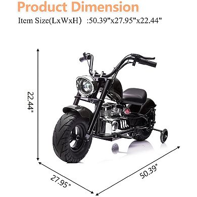 36V Kids Ride On Dirt Bike, Electric Off-Road Motorcycle with 16.5 Mph Top Speed, Spring Suspension