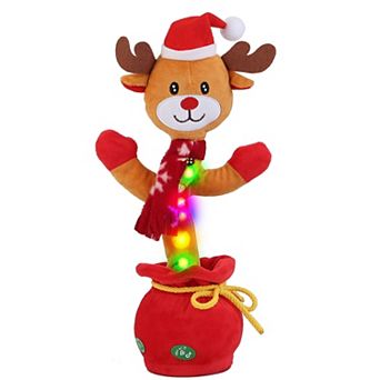 Kid Electric Dance Plush Toy Interactive Singing, Dancing & Light-Up Christmas Toy