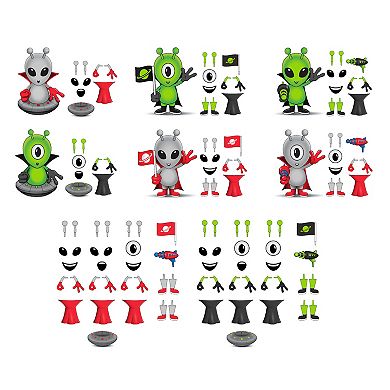 Build Buddiez Aliens - 6pk Party Bucket