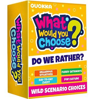 QUOKKA 4 Set Card Game What Would You Choose? Family & Party Board Games for Kids, Teens & Adults