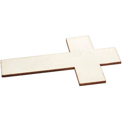 25x Easter Unfinished Wood Cross Cutout for Home School Church Decor DIY Crafts