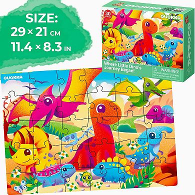 QUOKKA Puzzles for Toddlers 4-6 - 4 x 30 Pieces Puzzles for Kids Ages 3-4