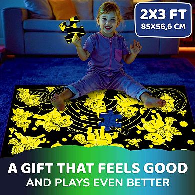 QUOKKA 2x3 FT Glow in the Dark Floor Puzzle for Kids Ages 4-8
