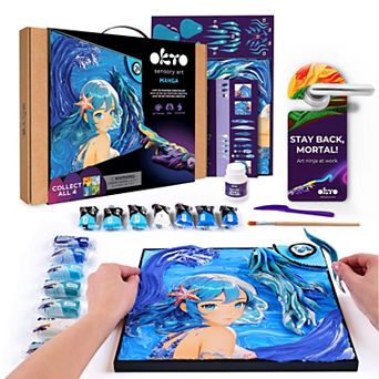OKTO Air-Dry Clay 3D Painting Kit MANGA Water 29x29 (11.4 x 11.4 in)