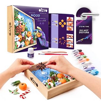 OKTO Air-Dry Clay 3D Painting Kit Mood 21×21 Joy (8.3 x 8.3 in)