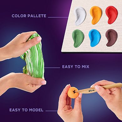 OKTO Air Dry Clay Wood & Craft Kit - Mood Joy DIY Decor for Teens & Adults