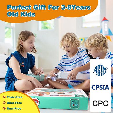 Kids Logical Road Builder Puzzle Toy Montessori STEM Board Game for Ages 38