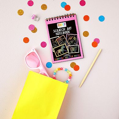 Color Scratch Pads for Kids with Wooden Styluses, 10 Sheets (5.5 x 3.9 in, 8x)