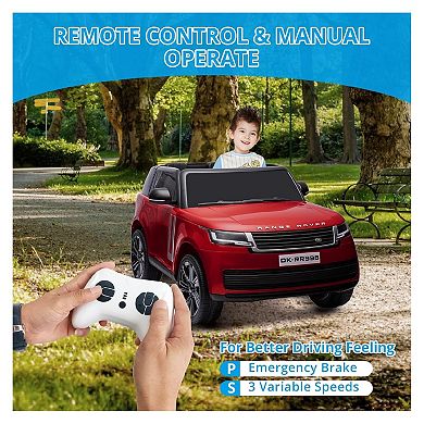 Licensed Land Rover Ride On Car with 2 Seat, Kids Cars to Drive with LCD Display, 3 Speeds