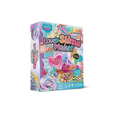 Lovely Slime Maker Kit 10+ Pre-Made Rainbow Slimes, Molds & Add-Ins, Safe & Non-Toxic Fun