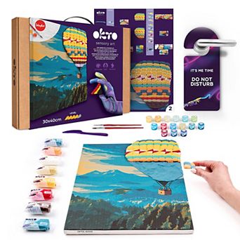 OKTO Air-Dry Clay 3D Painting Kit Hot Air Balloon (11.8 x 15.7 in)