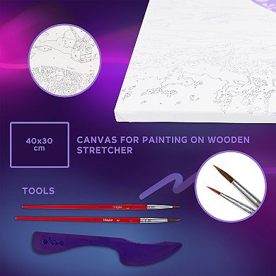 OKTO Air-Dry Clay 3D Painting Kit Hot Air Balloon (11.8 x 15.7 in)