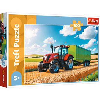 Trefl Kids Agricultural Machinery - Tractor with Trailer 100 pc Puzzle