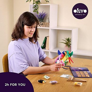 OKTO Air-Dry Clay 3D Painting Kit 3D Hummingbirds (11.4 x 11.4 in)