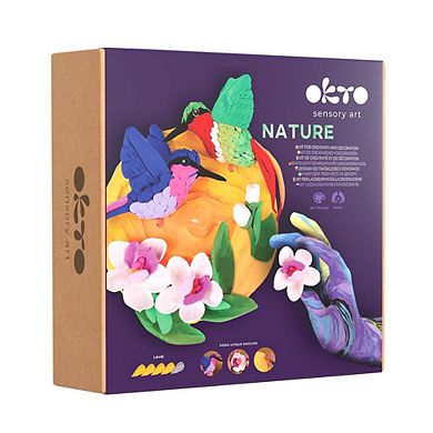 OKTO Air-Dry Clay 3D Painting Kit 3D Hummingbirds (11.4 x 11.4 in)