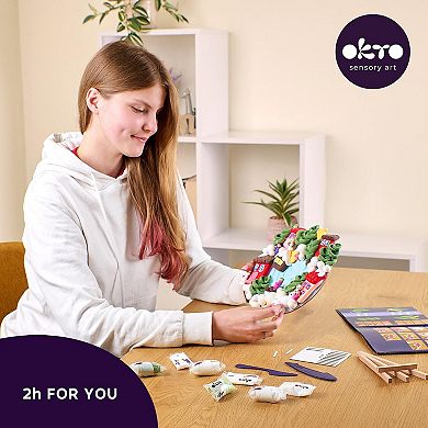 OKTO Air-Dry Clay 3D Painting Kit 3D Winter Vibes (11.4 x 11.4 in)