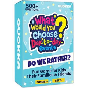 QUOKKA Card Game 500+ Questions What Would You Choose? for Kids & Adults - Day-to Day Events