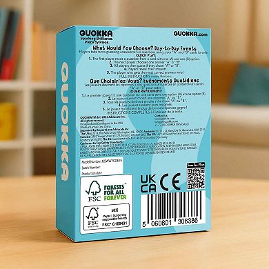 QUOKKA Card Game 500+ Questions What Would You Choose? for Kids & Adults - Day-to Day Events