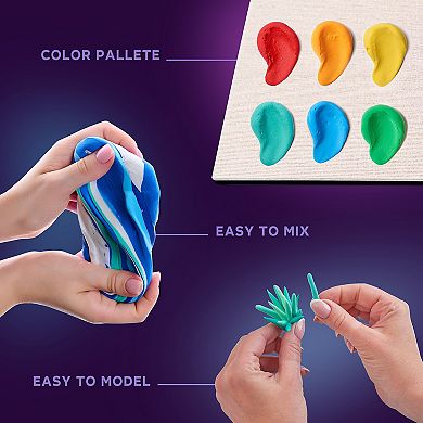 OKTO Air-Dry Clay 3D Painting Kit Mood Ocean Calm (8.3 x 8.3 in)