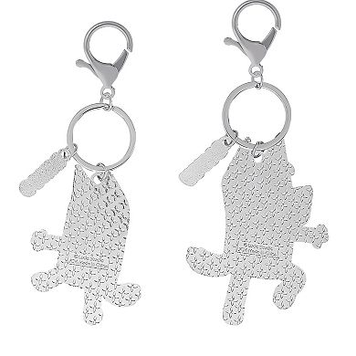 Bluey and Bingo Enamel Charm Keychains - 2 Pack Set, Officially Licensed