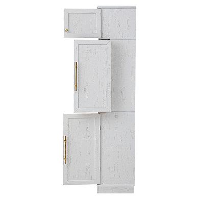 Merax 78.2" Tall Farmhouse Kitchen Pantry Cabinet with 8 Door Shelves, Storage Cabinet