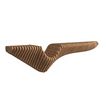 Parametric 3D Wavy Floating Shelf Modern Oak Wall-Mounted TV Unit for Living & Gaming Rooms