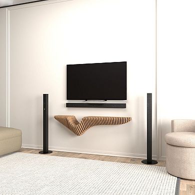 Parametric 3D Wavy Floating Shelf Modern Oak Wall-Mounted TV Unit for Living & Gaming Rooms