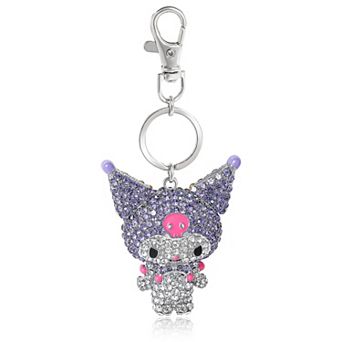 Kuromi Pavé Crystal Keychain Bag Charm Officially Licensed Sanrio