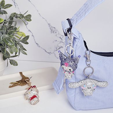 Kuromi Pavé Crystal Keychain Bag Charm Officially Licensed Sanrio