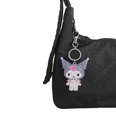 Kuromi Pavé Crystal Keychain Bag Charm Officially Licensed Sanrio