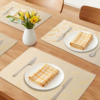 8 Sets Placemats for Dining Table Decor Indoor Outdoor Kitchen Table Mat 17.7*11.8 inch