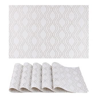 Placemats Set of 6 Placemats for Dining Table Decor Kitchen Table Mat 17.7*11.8 inch