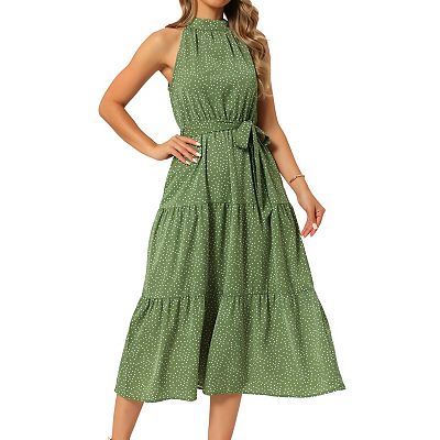 knee length dresses for ladies Long Summer Dresses | Halter Neck Backless Dress