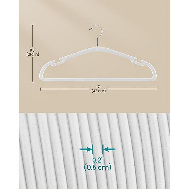 50-Pack Velvet Suit and Coat Hangers with Strap Notches and Swivel Hooks