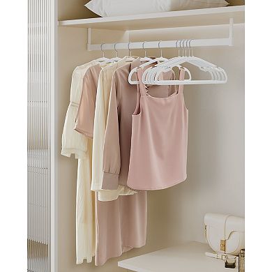 50-Pack Velvet Suit and Coat Hangers with Strap Notches and Swivel Hooks