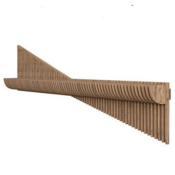 Parametric Floating Shelf TV Unit Modern Geometric Wooden Wall Piece Decor, Gaming Room Shelf