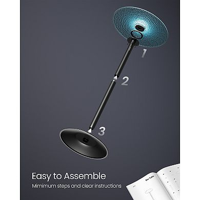 Contemporary Bar Table with RGB Lighting, Ripple Glass Top, Ink Black