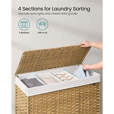 Rolling Laundry Hamper with Basket and Wheels Convenient and Spacious
