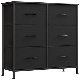 Modern Storage Dresser with Drawers, Steel Frame, and Adjustable Feet