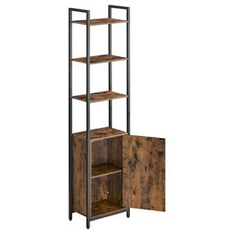 Multi-Use Vertical Storage Rack with Anti-Tip Kit, Ideal for Books, Linens, or Decor