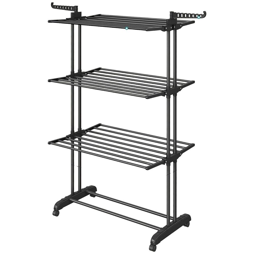 4-Tier Drying Rack with Rotating Wings for Indoor or Outdoor Laundry ...