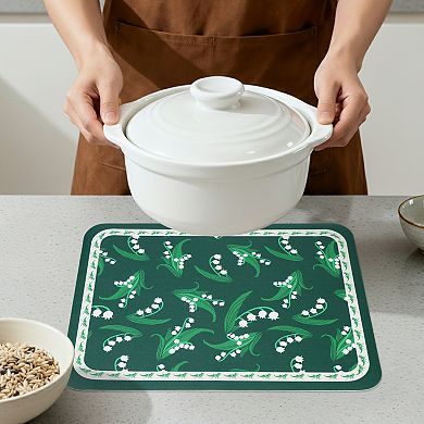 6 Sets Leather Placemats for Kitchen Dining Table Decor Heat Resistant Placemats 15.7*11.8 inch