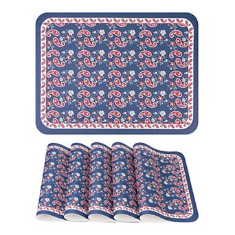 6 Sets Leather Placemats for Kitchen Dining Table Decor Heat Resistant Placemats 15.7*11.8 inch