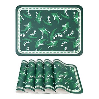 6 Sets Leather Placemats for Kitchen Dining Table Decor Heat Resistant Placemats 15.7*11.8 inch