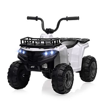 12V Kids Ride On ATV, Electric 4-Wheeler Quad Car w/Treaded Tires, Ergonomic Seat, for Ages 3-5